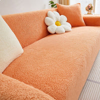 CloudNest Plush Full-Cover Sofa Slipcover