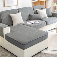 Universal Stretch Chenille Sofa Cover – Herringbone Design, Full Wrap, Pet & Spill Protection