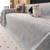 Modern Woven Velvet Textured Soft Pet-Friendly Durable Sofa Cover – Minimalist Hassle-Free Throw Couch Protection