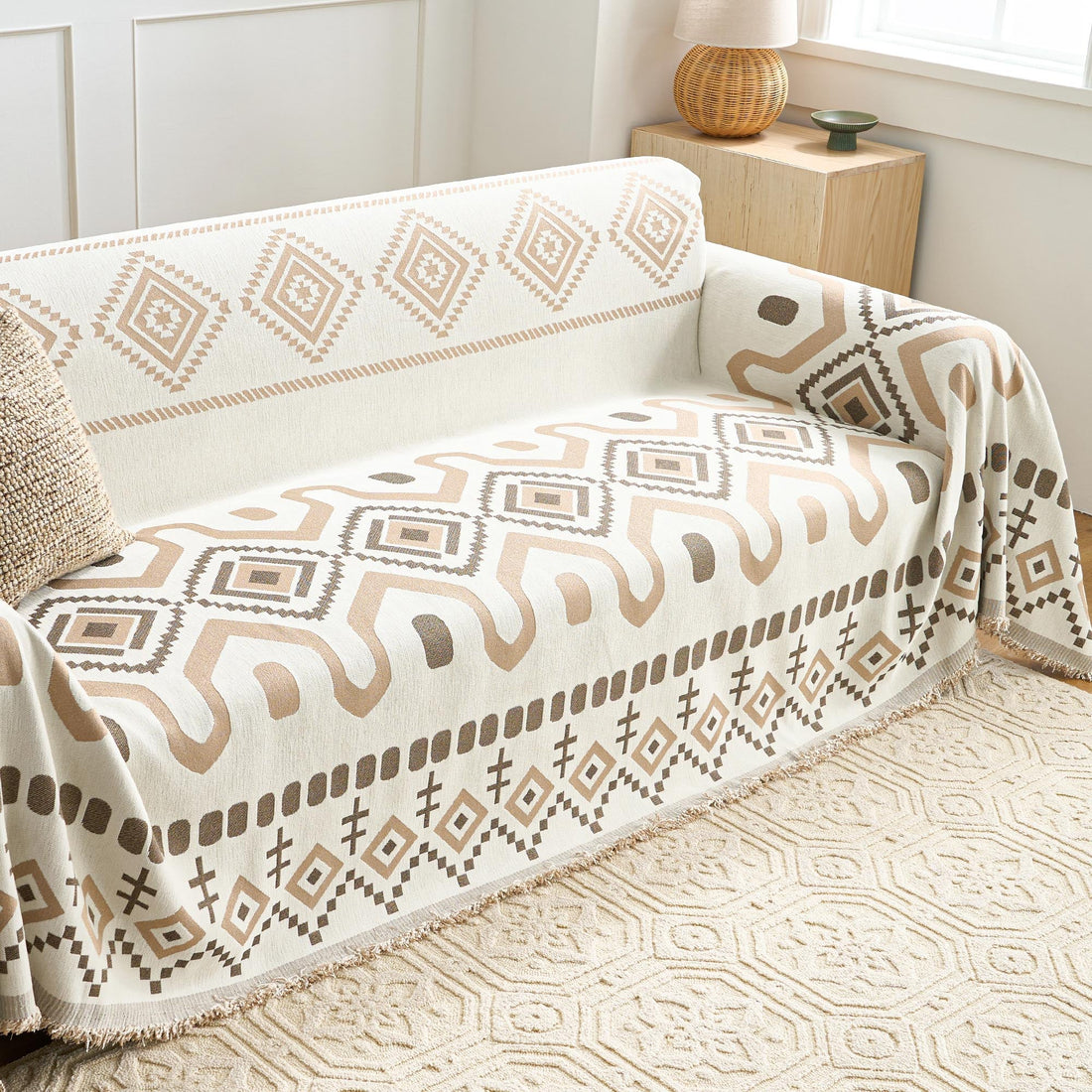 Geometric Boho Sofa Cover