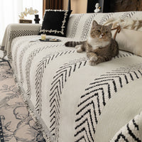 Woodland Geometric Soft Plush Pet-Friendly Multi-Purpose Minimalist Vintage Sofa Cover