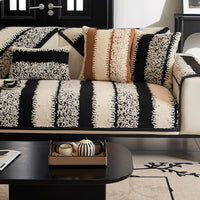 Cozy Ridge Stripe Plush Non-Slip Sofa/Couch Cover