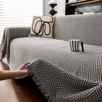 Herringbone Chenille Washable Sofa Cover