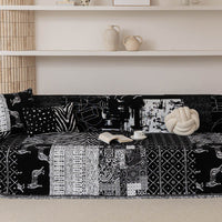 Patchwork Charm Scratch-Resistant Chenille Sofa/Couch Cover