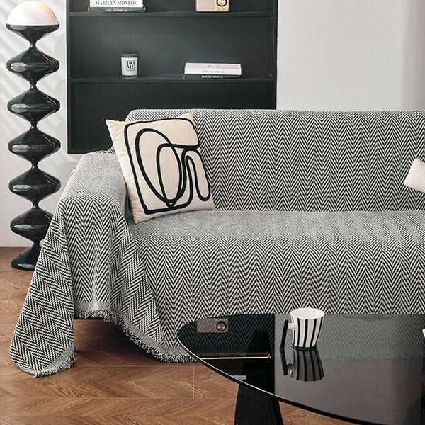 Herringbone Chenille Washable Sofa Cover