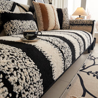 Cozy Ridge Stripe Plush Non-Slip Sofa/Couch Cover