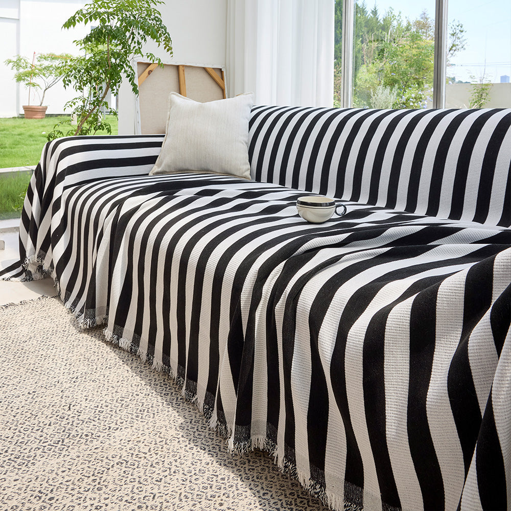 Nordic Stripe Chenille Sofa Cover