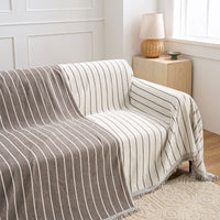 Black Linearity Reversible Comfort Sofa / Couch Cover