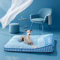 Extra Large Cooling Orthopedic Dog Bed with Raised Headrest