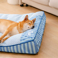 Extra Large Cooling Orthopedic Dog Bed with Raised Headrest