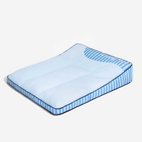 Extra Large Cooling Orthopedic Dog Bed with Raised Headrest