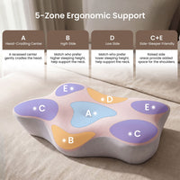 CloudFloat Ergonomic Contour Memory Foam Pillow
