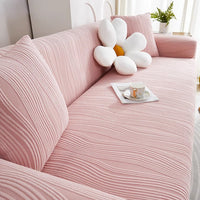 WavyJacquard Velvet Stretch Sofa Slipcover