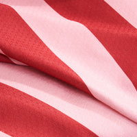 Unique Love Style Striped Chenille Sofa Cover Pink Red Hearts Plush Breathable Comfy High-Resistance Fabric
