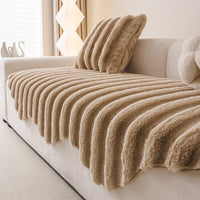 Velvet Ridge Faux-Rabbit Nonslip Sofa/Couch Cover