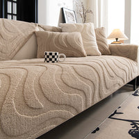 Soft Velvet Curve Non-Slip Sofa Cover