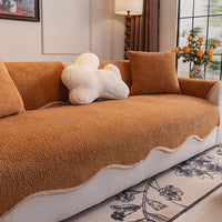 CloudCurve Teddy Fleece Nonslip Sofa/Couch Cover
