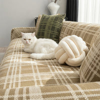 HeritagePlaid Full-Cover Stretch Sofa Slipcover