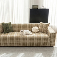 HeritagePlaid Full-Cover Stretch Sofa Slipcover