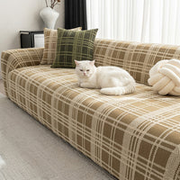 HeritagePlaid Full-Cover Stretch Sofa Slipcover