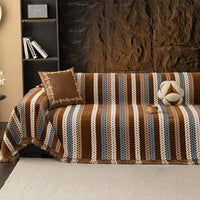 Modern Striped Chenille Sofa Cover
