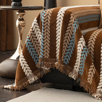 Modern Striped Chenille Sofa Cover