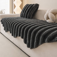 Velvet Ridge Faux-Rabbit Nonslip Sofa/Couch Cover