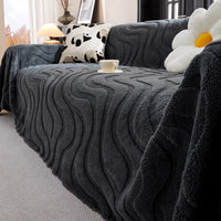 Wavy Plush Scratch-Resistant Summer Sofa/Couch Cover