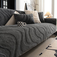 Soft Velvet Curve Non-Slip Sofa Cover