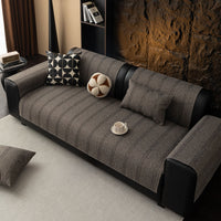 Modern Herringbone Faux-Linen Nonslip Sofa/Couch Cover