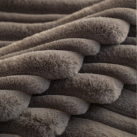 Plush Faux Rabbit Fur Non-Slip Sofa Cover