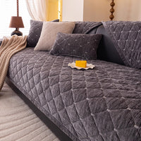Modern Quilted Luxe Chenille Nonslip Sofa/Couch Cover