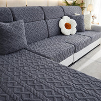 Cozy Weave Milk-Velvet Stretch Sofa Cover – Full Wrap, Anti-Slip Protection