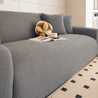 Pebble Weave Stretch Full-Encasing Sofa Slipcover