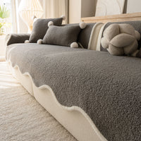 Cozy Shearling Sherpa Nonslip Sofa/Couch Cover