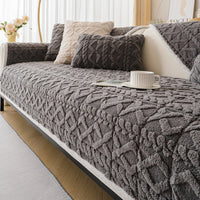 Retro Weave Plush Nonslip Sofa/Couch Cover