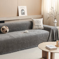 Velvet Ribbed Chenille Sofa Cover