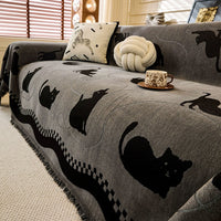 Whisker Wonderland Chenille Sofa Cover