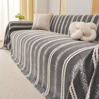 Scandinavian Stripe Chenille Sofa Cover
