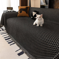 Urban Weave Pattern Plush Pet-Friendly Durable Sofa Cover – Premium Woven Machine Washable Minimalist Throw Couch Protection Multi-Use