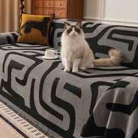 Modern Maze Chenille Sofa Cover