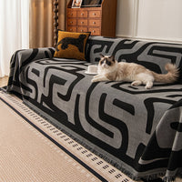 Modern Maze Chenille Sofa Cover