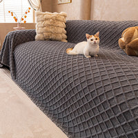 Vintage Diamond Plush Warm Sofa Cover