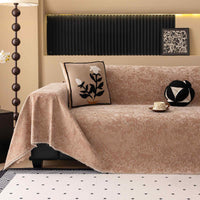 Modern Woven Velvet Textured Soft Pet-Friendly Durable Sofa Cover – Minimalist Hassle-Free Throw Couch Protection