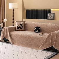 Modern Woven Velvet Textured Soft Pet-Friendly Durable Sofa Cover – Minimalist Hassle-Free Throw Couch Protection