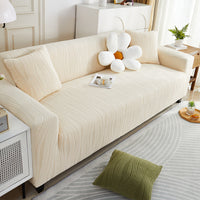 WavyJacquard Velvet Stretch Sofa Slipcover