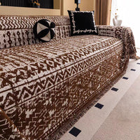 Boho Geometric Chenille Sofa Cover