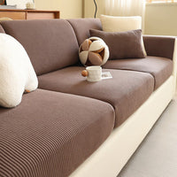 Vertical Stripe Corduroy Stretch Sofa Cover – Anti-Scratch, Full-Cover Pet Protector