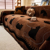 Whisker Wonderland Chenille Sofa Cover