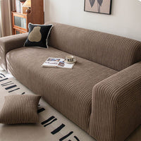 CozyRib Jacquard Velvet Full-Cover Sofa Slipcover